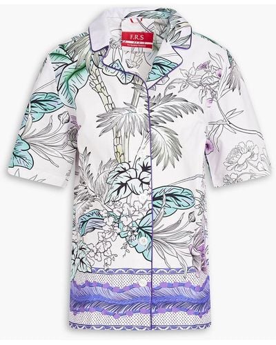 F.R.S For Restless Sleepers Morpheus Printed Cotton Shirt - White