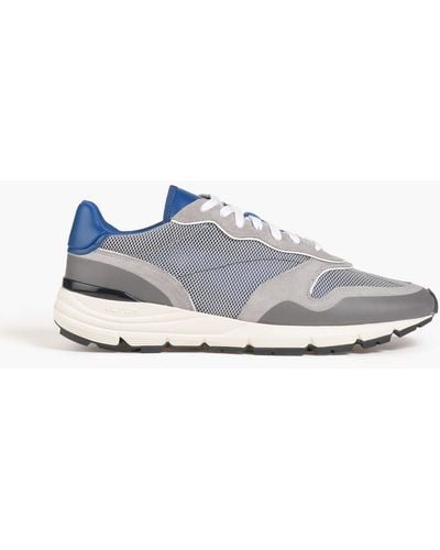 John Elliott Edition One Mesh And Suede Trainers - Blue