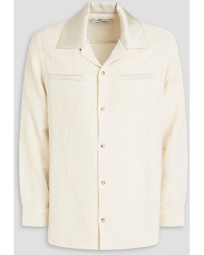 Nanushka Cotton-blend Tweed Overshirt - Natural