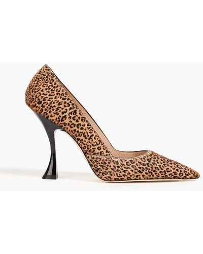 Stuart Weitzman Xcurve 100 Leopard-print Calf Hair Court Shoes - Multicolour
