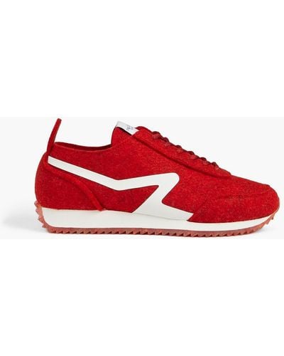 Rag & Bone Retro Runner Felt Sneakers - Red