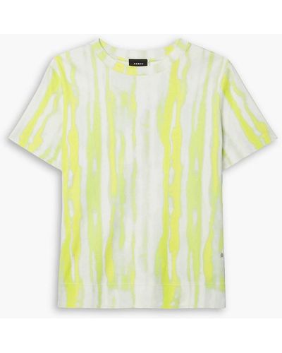 Akris T-shirt aus baumwoll-jersey mit batikmuster - Gelb