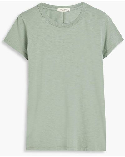 Rag & Bone Slub Organic Pima Cotton-jersey T-shirt - Green