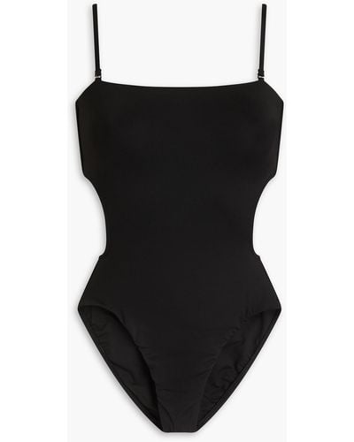 Bondi Born Lena Cutout Bandeau Swimsuit - Black