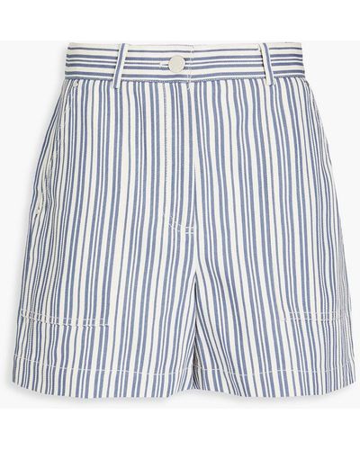 Claudie Pierlot Evy Striped Denim Shorts - White