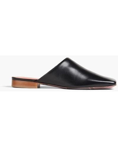 Paul Smith Leather Slippers - Black