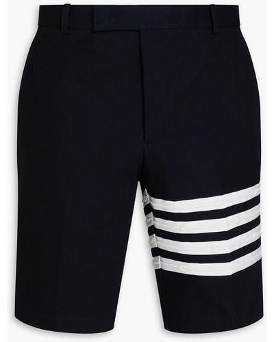 Thom Browne Striped Cotton-canvas Chino Shorts - Blue