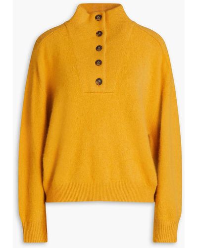Loulou Studio Klova Wool-blend Turtleneck Sweater - Yellow
