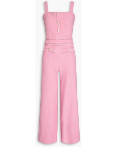 Maje Bouclé-tweed Jumpsuit - Pink