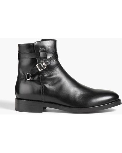 Officine Generale Juan Leather Boots - Black
