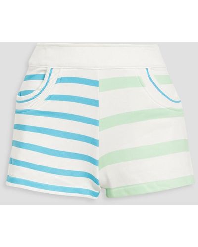 Solid & Striped The Sophie Striped French Terry Shorts - White