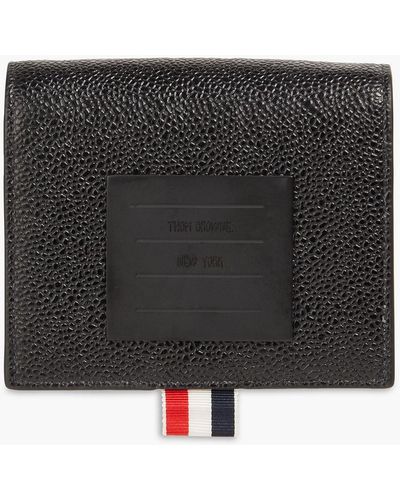 Thom Browne Pebbled-leather Cardholder - Black