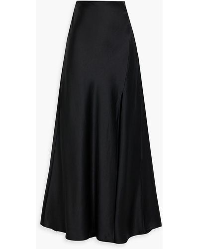 Bec & Bridge Ophelia Hammered-satin Maxi Skirt - Black
