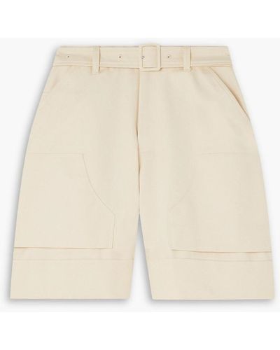 Simone Rocha Belted Cotton-drill Cargo Shorts - Natural