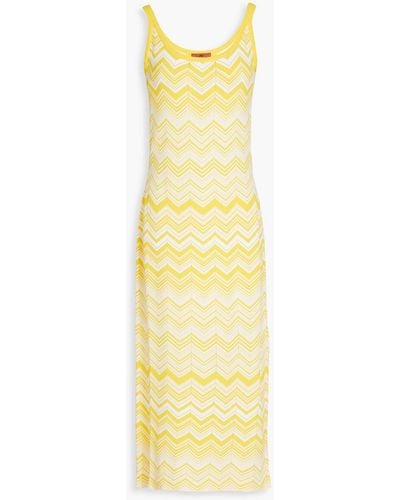 Missoni Crochet-knit Midi Dress - Yellow