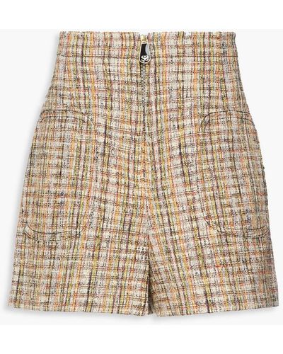 Sandro Hubert Cotton-blend Tweed Shorts - Natural