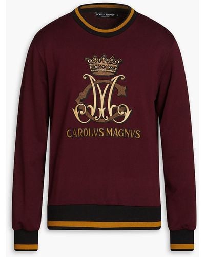 Dolce & Gabbana Embroidered French Cotton-blend Terry Sweatshirt