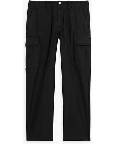 IRO Paia Cotton-blend Twill Cargo Pants - Black