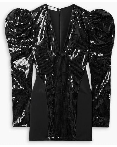 Philosophy Di Lorenzo Serafini Sequined Mesh Mini Dress - Black