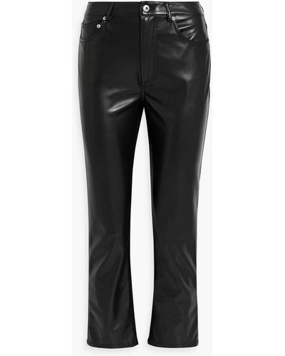 Jonathan Simkhai River Cropped Faux Leather Slim-leg Pants - Black