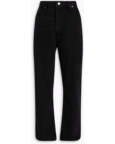RE/DONE 90s High-rise Straight-leg Jeans - Black
