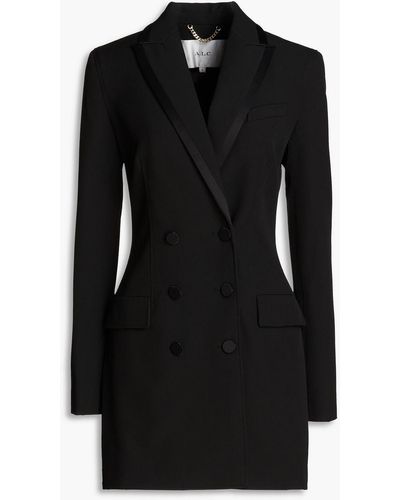 A.L.C. Twill Tuxedo Dress - Black