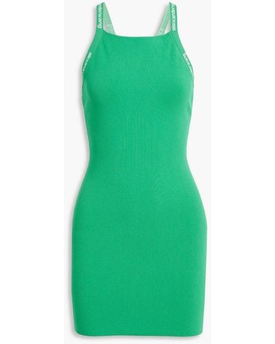 T By Alexander Wang Stretch-knit Mini Dress - Green