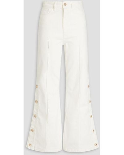 Maje High-rise Flared Jeans - White