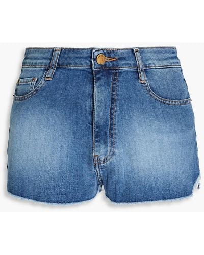 Ba&sh Faded Denim Shorts - Blue