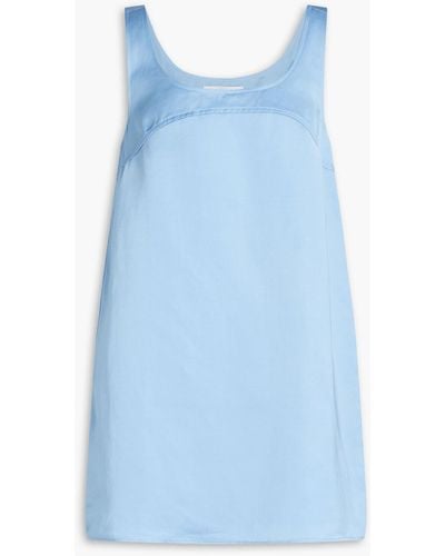 FRAME Flared Woven Mini Dress - Blue