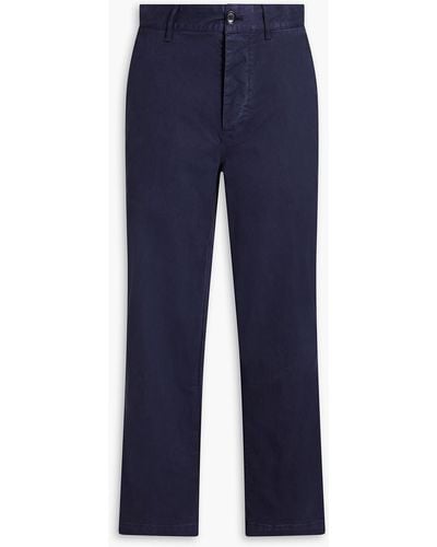 Alex Mill Cotton-blend Twill Tapered Trousers - Blue