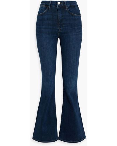 FRAME Le Pixie Super High-rise Flared Jeans - Blue