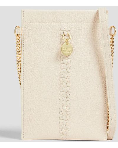 See By Chloé Pebbled-leather Phone Pouch - Natural
