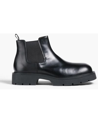 Sandro Leather Chelsea Boots - Black