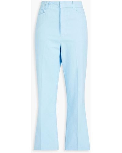 RE/DONE 70s Cotton-gaberdine Straight-leg Trousers - Blue