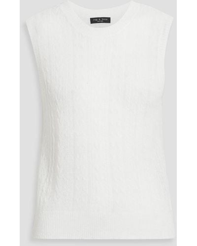 Rag & Bone Kyle Cable-knit Vest - White