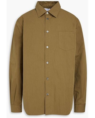 John Elliott Cloak Cotton-blend Poplin Shirt - Green