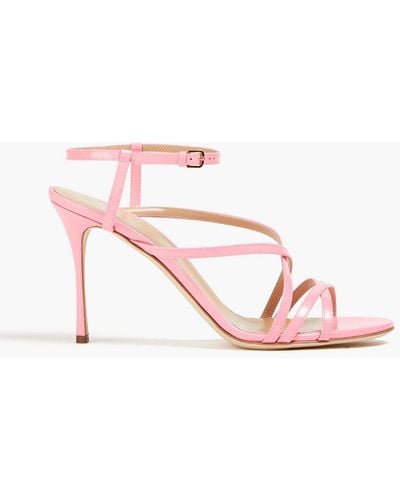 Sergio Rossi Bon ton sandalen aus lackleder - Pink