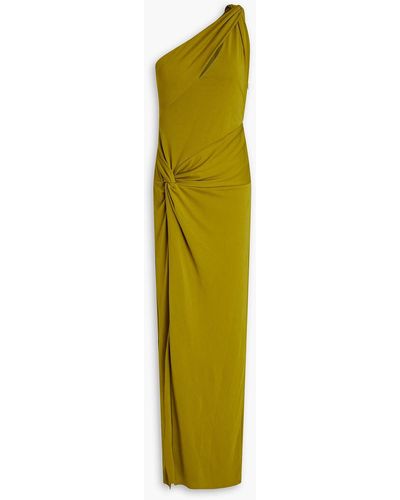 Nicholas Kinley One-shoulder Twisted Stretch-jersey Gown - Green