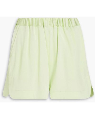 Bondi Born Boracay Crepe-satin Shorts - Green