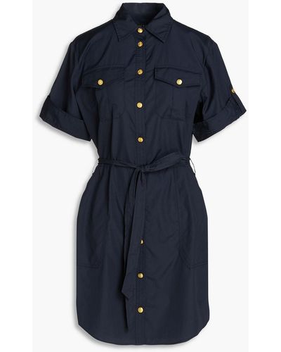 Rag & Bone Roxanne Cotton Mini Shirt Dress - Blue