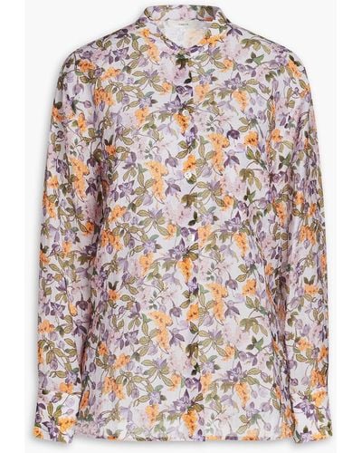 Vince Hemd aus einer TM-mischung mit floralem print - Lila