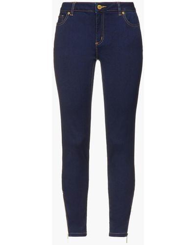 MICHAEL Michael Kors Zip-detailed Mid-rise Skinny Jeans - Blue