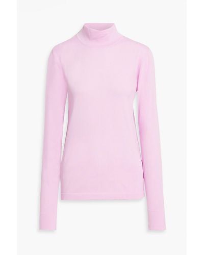 Les Rêveries Stretch-knit Turtleneck Top - Pink