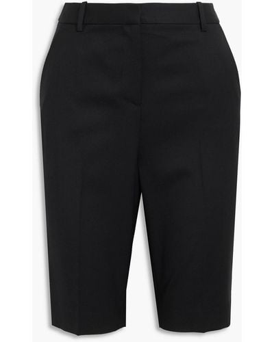 Nili Lotan Montreal Wool-blend Twill Shorts - Black