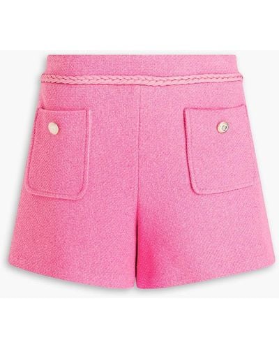 Maje Shorts aus tweed - Pink