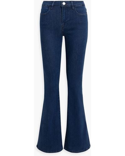 FRAME Le High Flare High-rise Flared Jeans - Blue