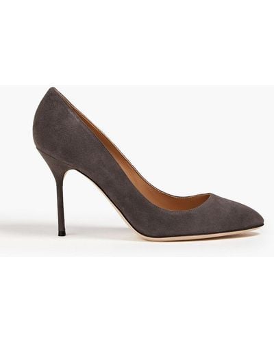 Sergio Rossi Chichi Suede Court Shoes - Brown