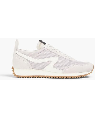 Rag & Bone Retro Suede, Mesh And Leather Trainers - White