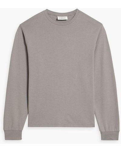 FRAME Cotton-jersey Sweatshirt - Gray